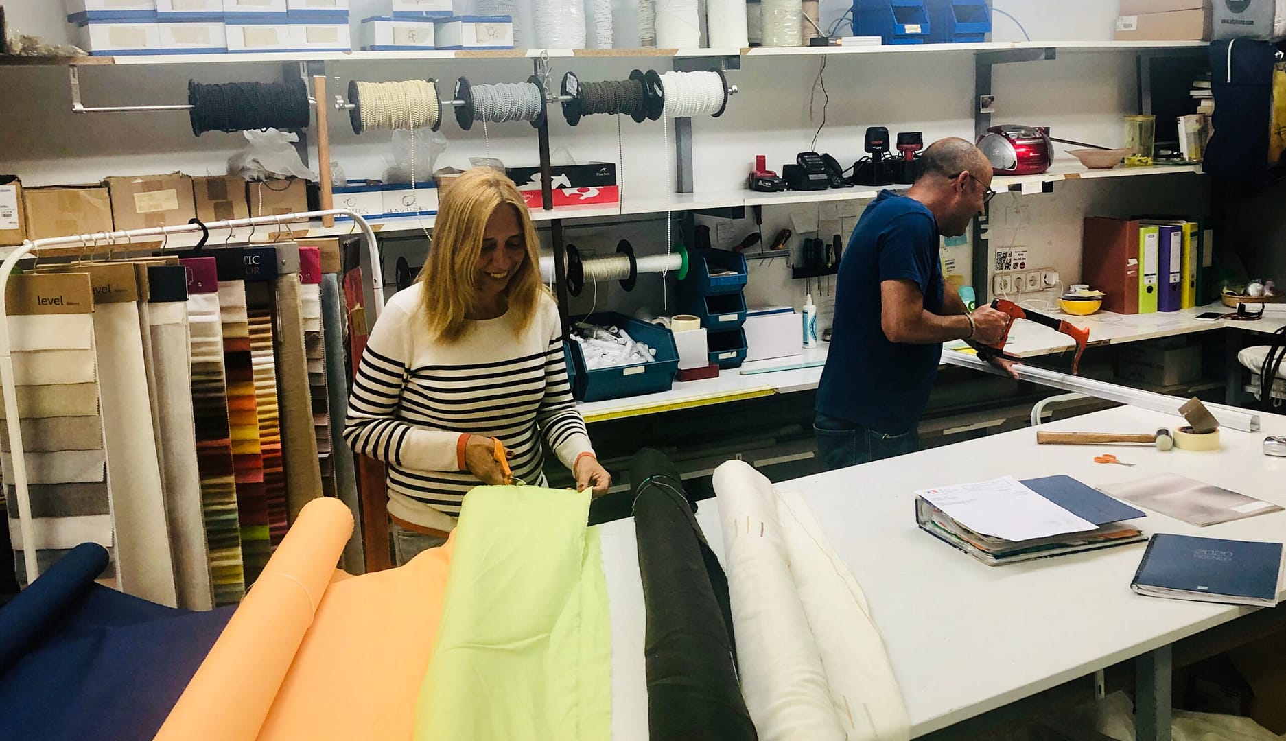 Tallant teixits per portines